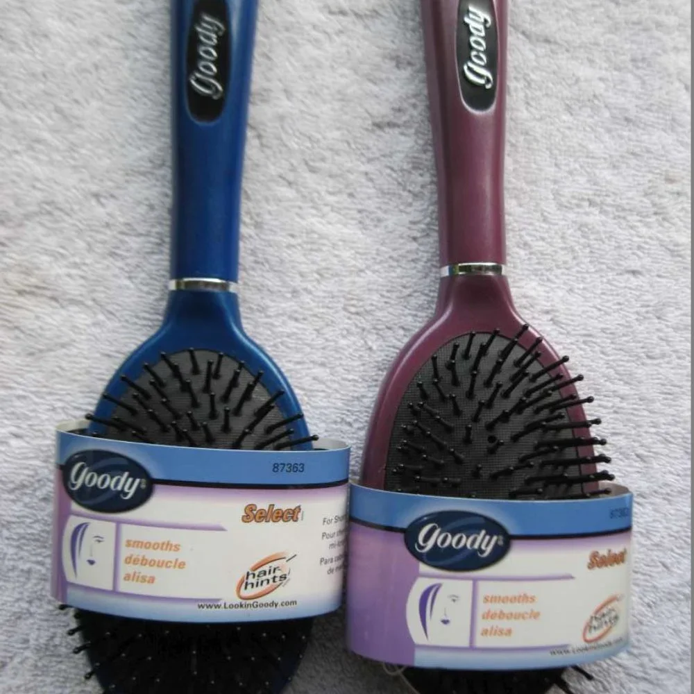 Goody Select Smoothes Cushion Short Mid Length Hair Brush 2000 Sparkly Plastic